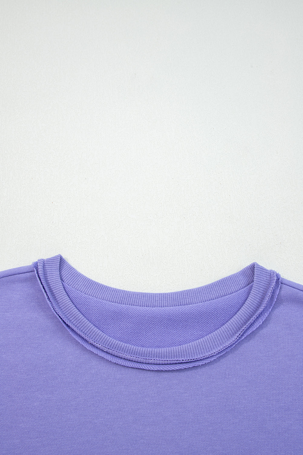 Wisteria Floral Applique Baggy Pullover Sweatshirt