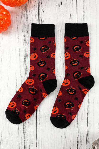Calcetines con gráfico de moda de Halloween naranja Vitality 