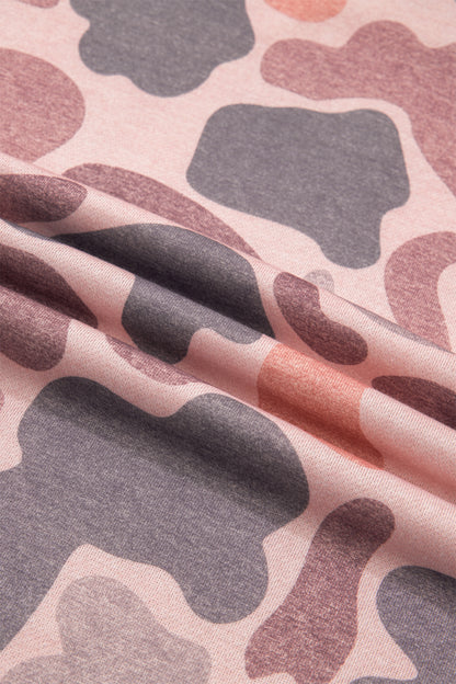 Multicolour Camouflage Western Style Pullover Sweatshirt