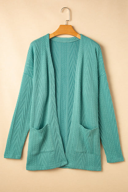 Cardigan ouvert à texture unie Canton avec poche