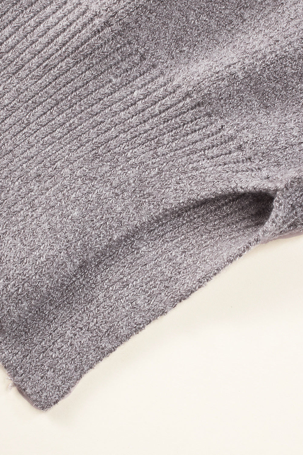 Jersey gris extragrande con hombros caídos y mangas abullonadas 