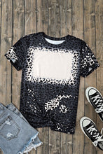 Leopard Blank Apparel- Bleached Leopard Crew Neck T-shirt