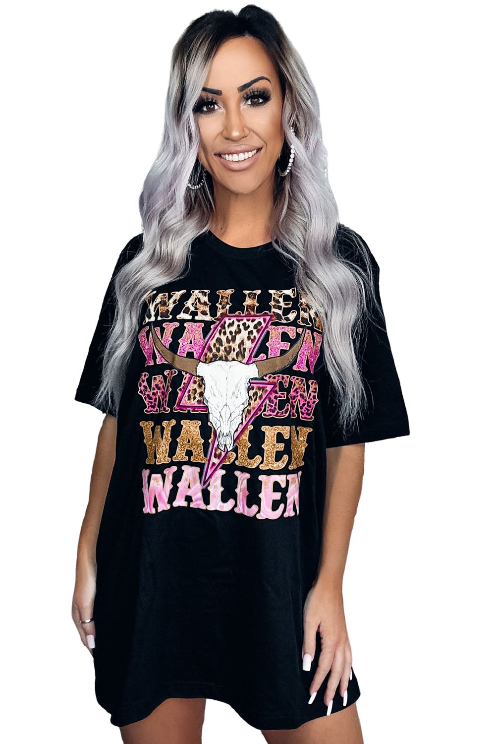 T-shirt surdimensionné WALLEN à motif tête de vache 