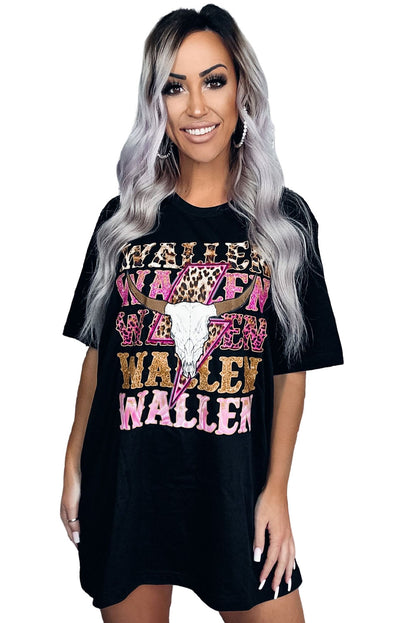 T-shirt surdimensionné WALLEN à motif tête de vache 