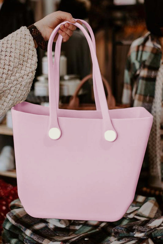 Pink Waterproof Eva Rubber Portable Tote Bag