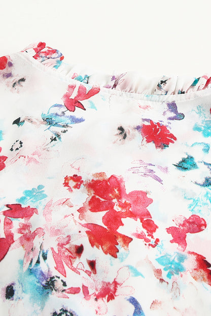 Chemisier à smocks fleuri Cakewalk