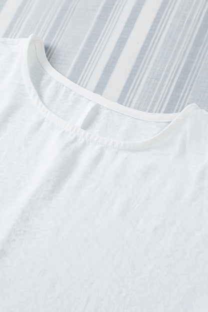 Top tipo cambio de muñeca fruncido