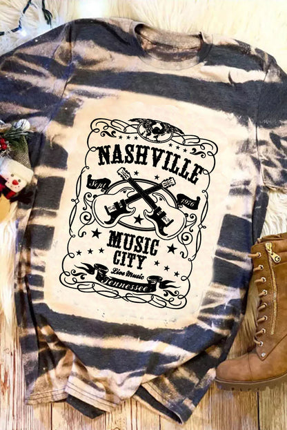 Blank Apparel - T-shirt basique à rayures bleu tie-dye