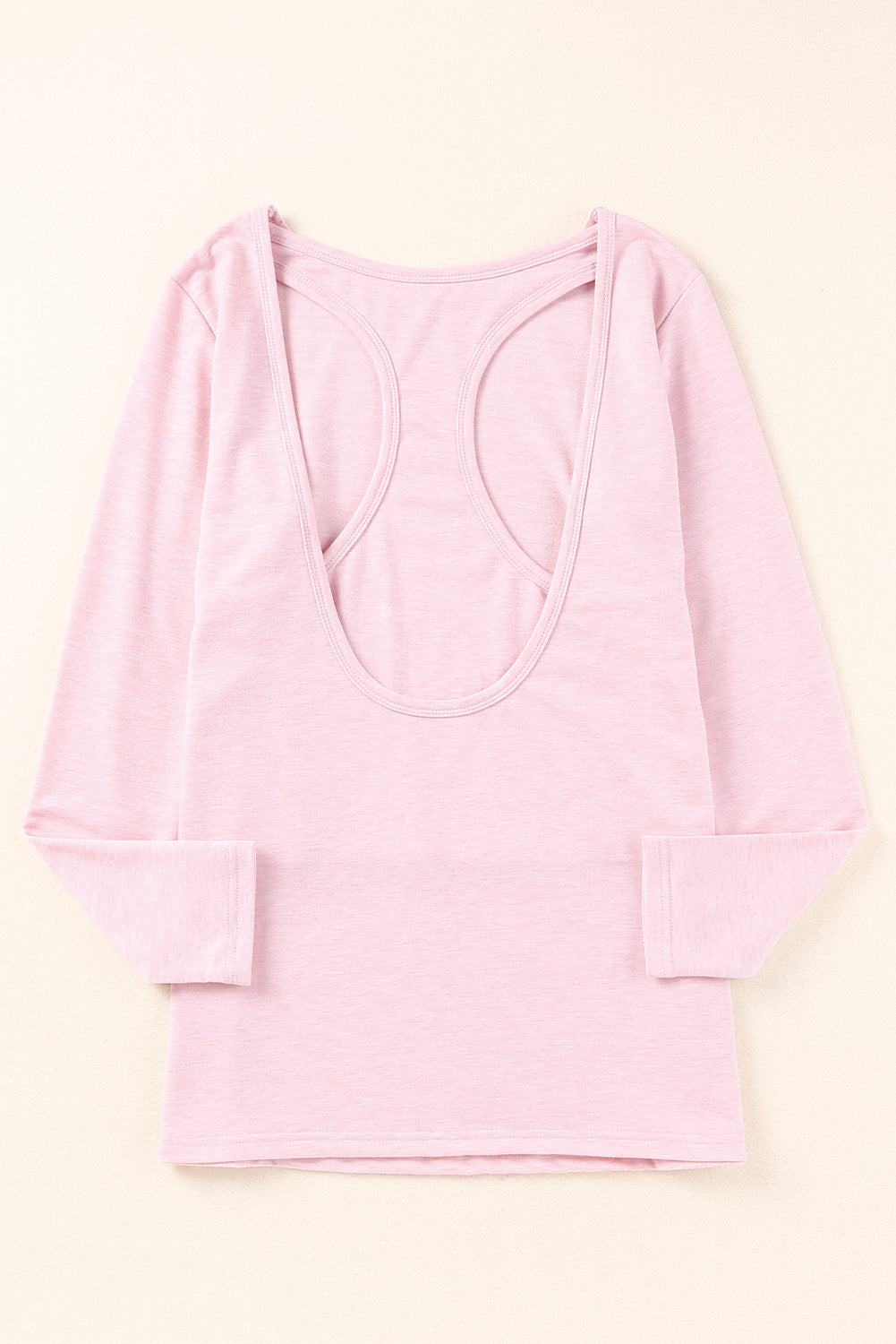 Top tejido de manga larga con espalda abierta