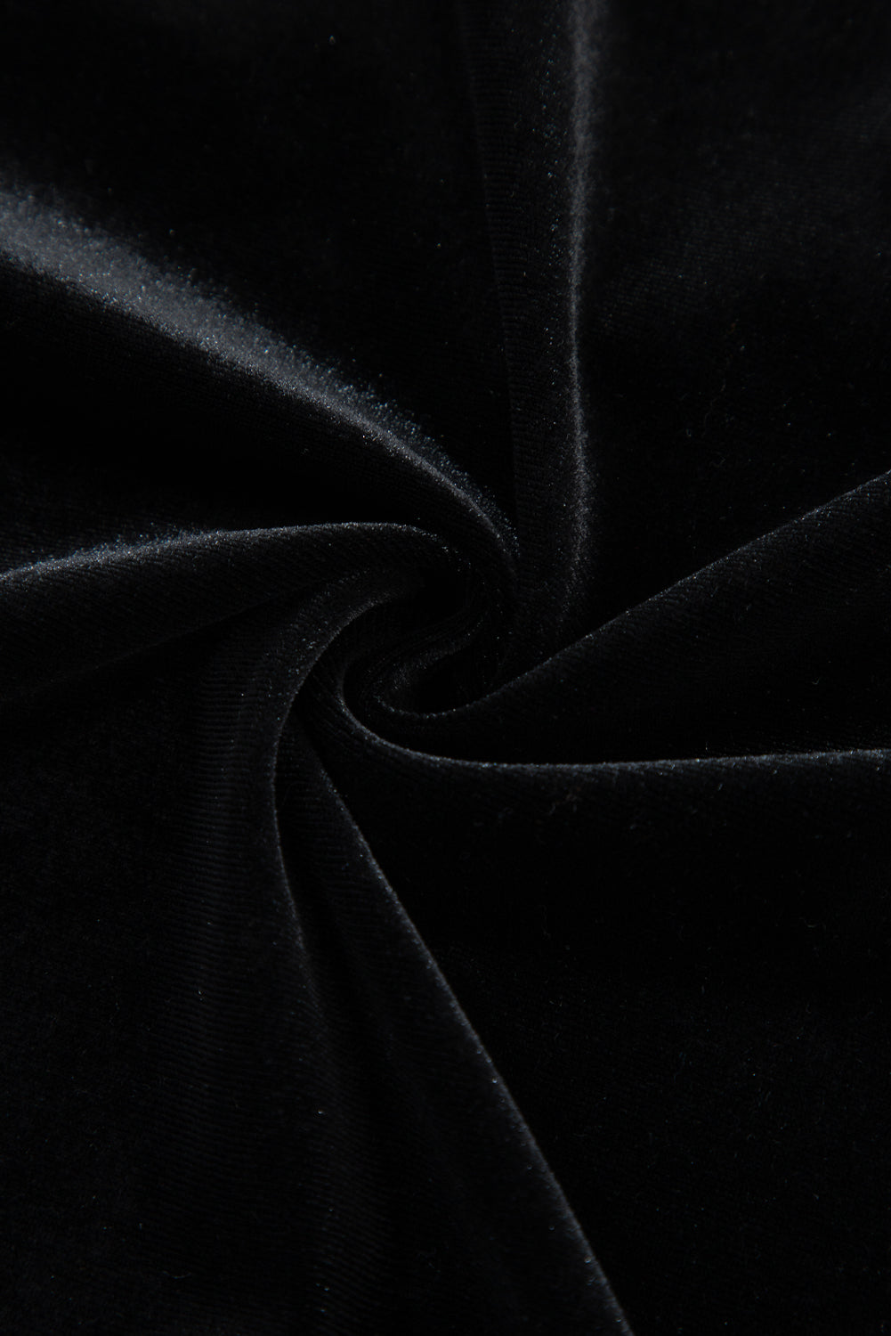 Body à manches longues et col en V en velours noir orné de perles