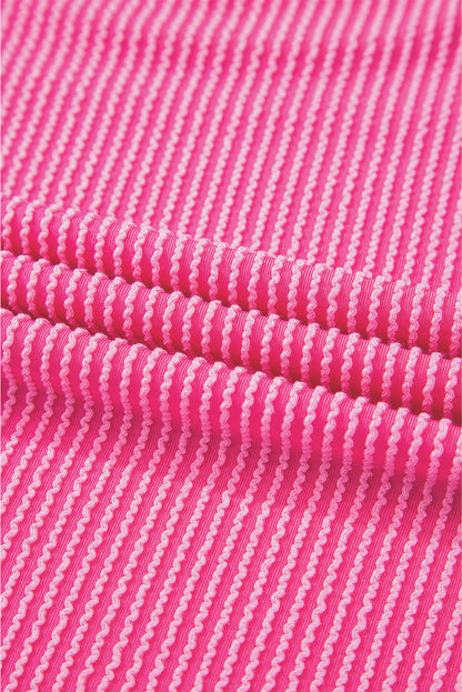 Multicolour Corded Colorblock Crewneck Tee