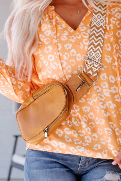 Bolso bandolera de piel sintética con cremallera