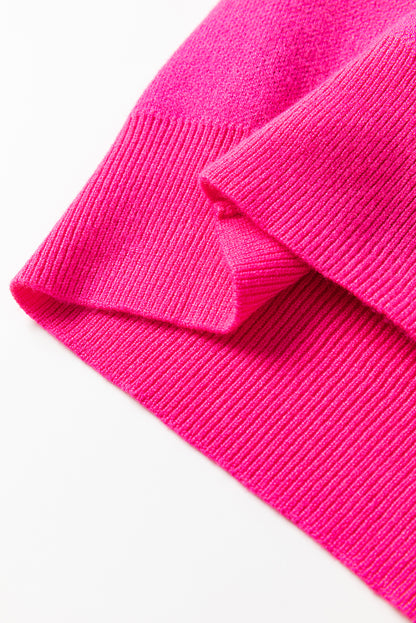 Pull oversize à épaules tombantes et chapeau de cowboy YEEHAW rouge rose