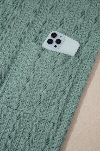 Cardigan ouvert sur le devant en tricot texturé Canton avec poches latérales