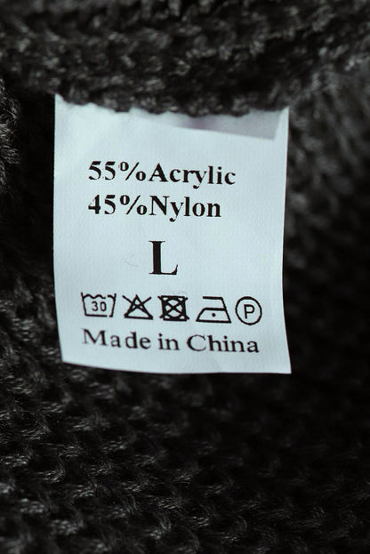 Suéter de punto acanalado con hombros descubiertos y cinturón cruzado sin espalda para mujer, informal, holgado, de manga larga, Color sólido, para invierno