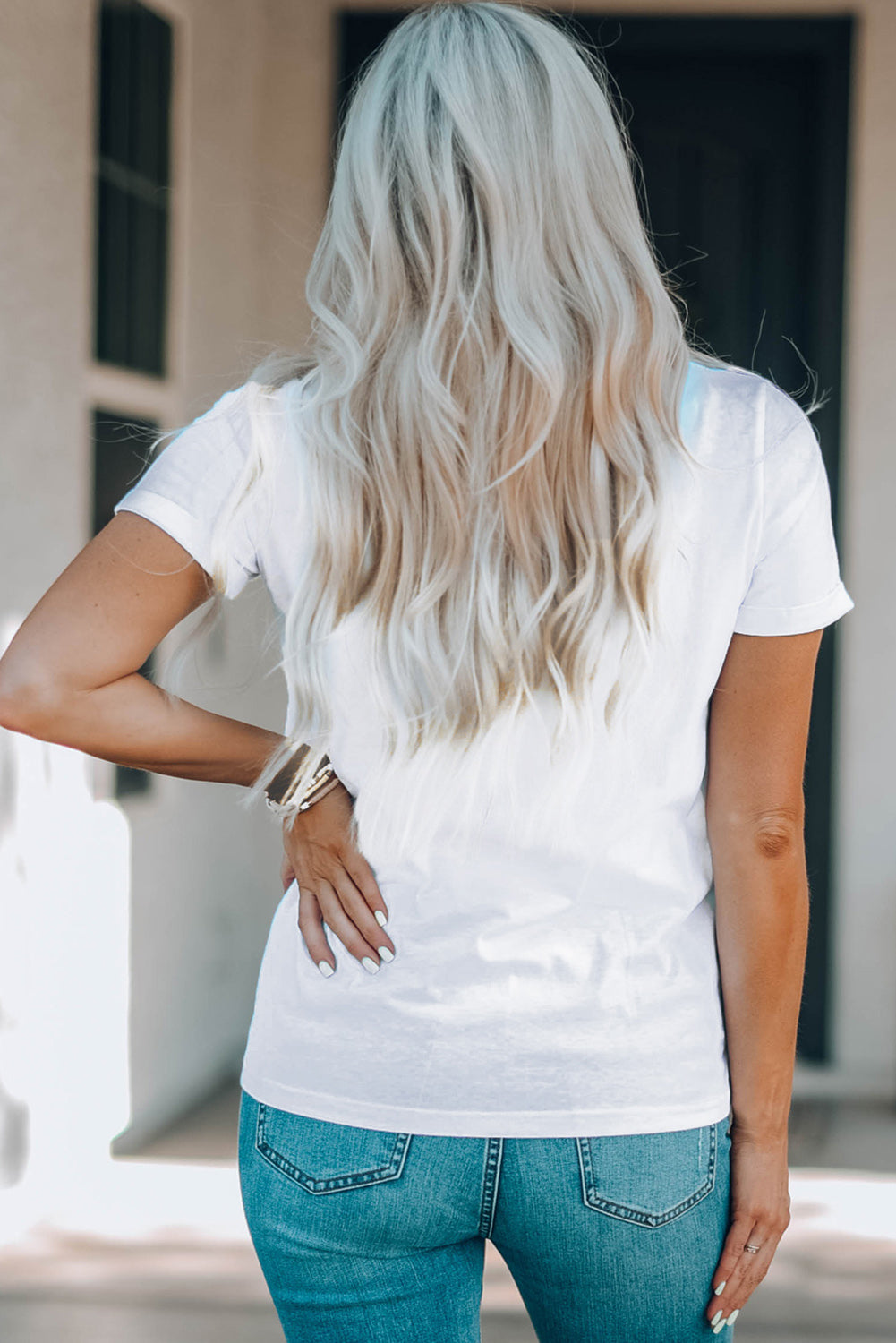 T-shirt ras du cou blanc à imprimé chauve-souris Spooky Babe pour Halloween 