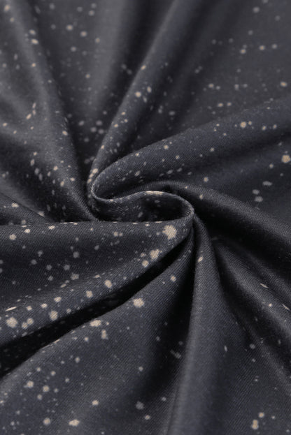 Blank Apparel - Camiseta blanqueada con detalle de leopardo gráfico en blanco gris