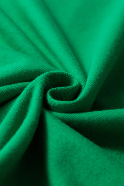 T-shirt ras du cou uni décontracté vert vif