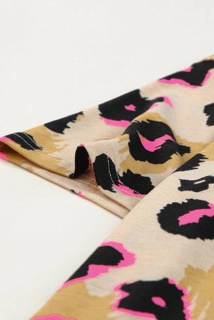 T-shirt ample imprimé léopard boyfriend 