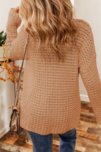 Black Hollow-out Crochet V Neck Sweater