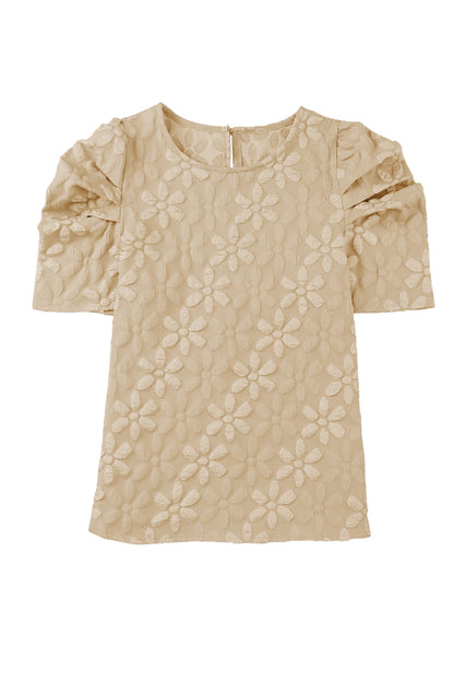 Floral Jacquard Sleeveless Mini Dress with Waist Tie