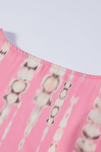 Kimono largo extragrande con efecto tie-dye bohemio 