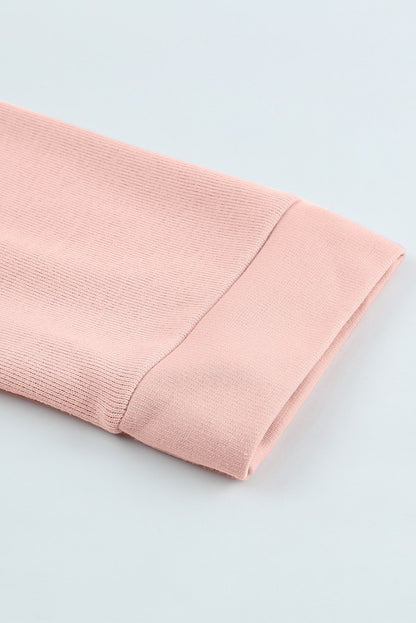 Sweat à capuche décontracté à boutons et bordures patchwork unies 