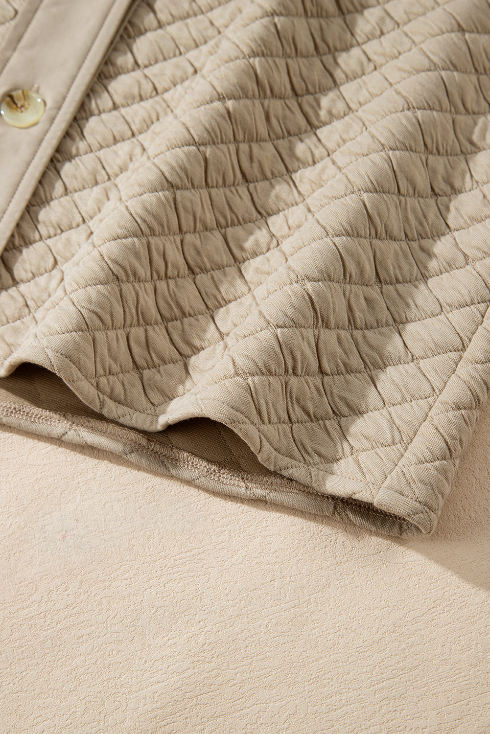 Veste-chemise boutonnée matelassée de couleur unie Jet Stream