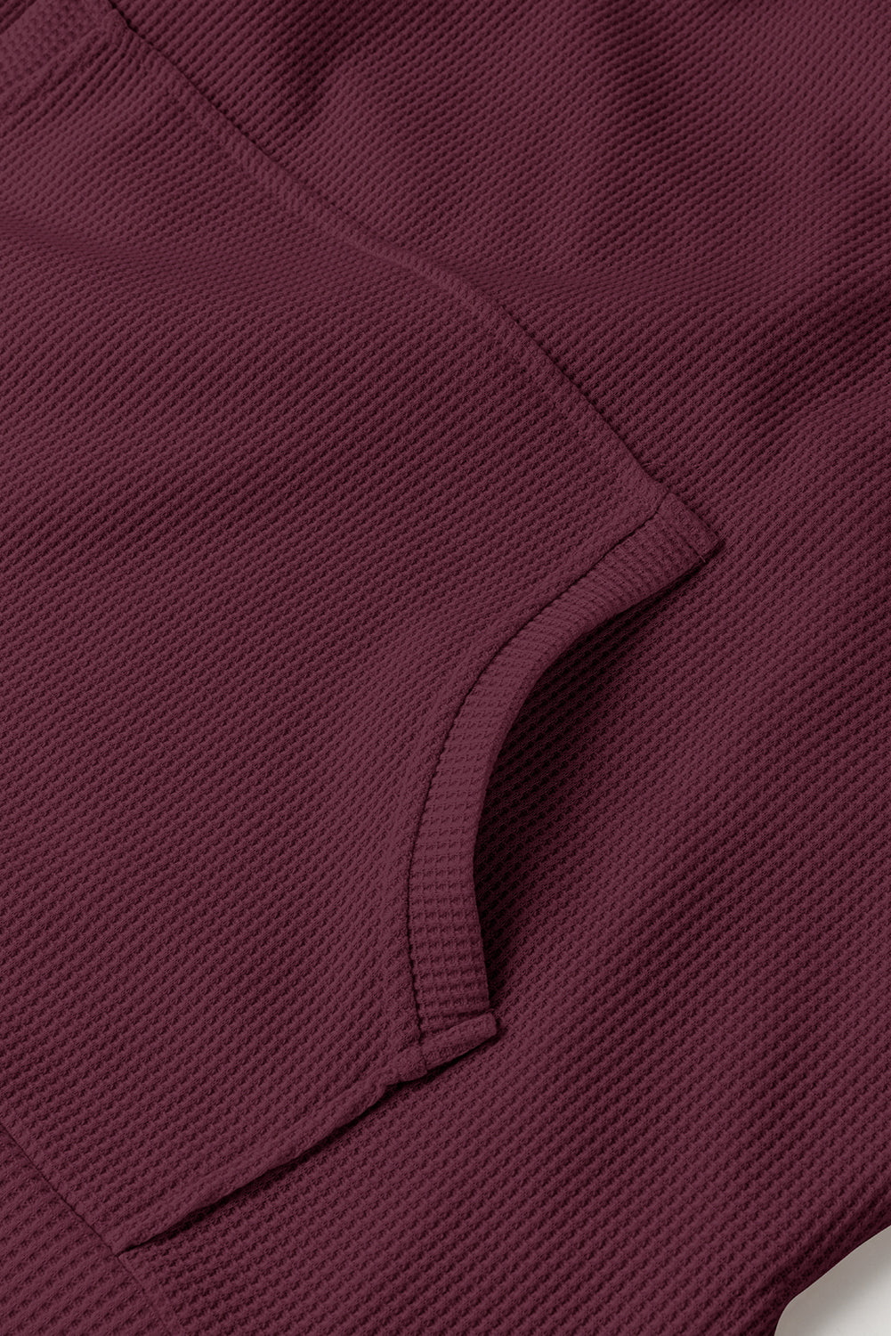 Sweat à capuche oversize en tricot gaufré Red Dahlia doublé polaire