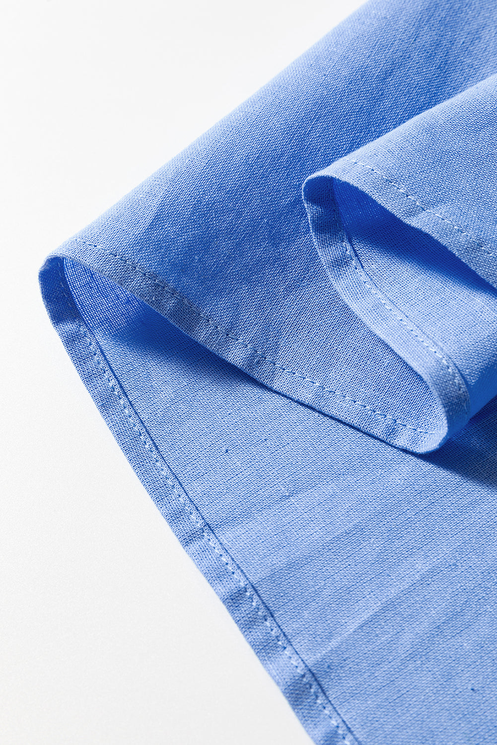 Chemise tunique bleue à poche poitrine boyfriend