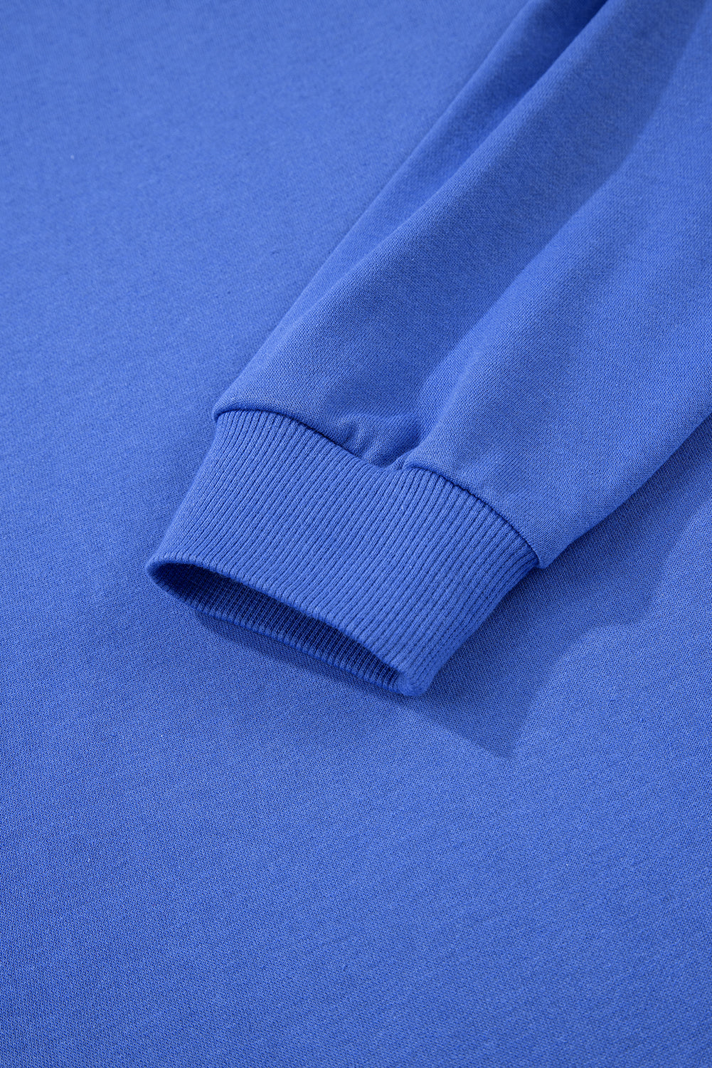 Sky Blue Varsity Contrast Banded Sleeve Shift Sweatshirt Dress