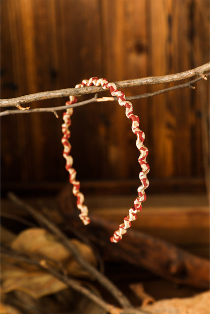 Diadema ondulada con estampado de leopardo vintage negro 