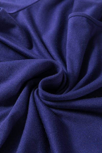 Ensemble deux pièces haut bleu uni et pantalon de Noël