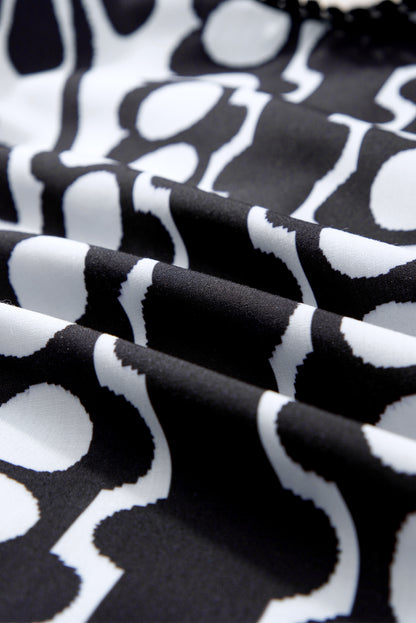 Chemisier noir à manches bouffantes Palermo