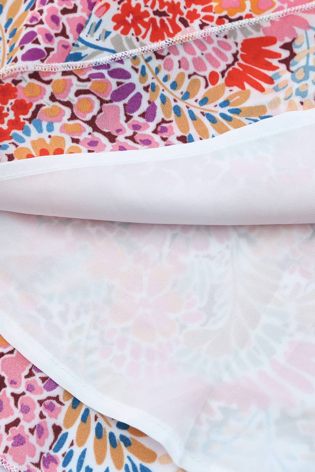 Camiseta sin mangas holgada con estampado floral multicolor