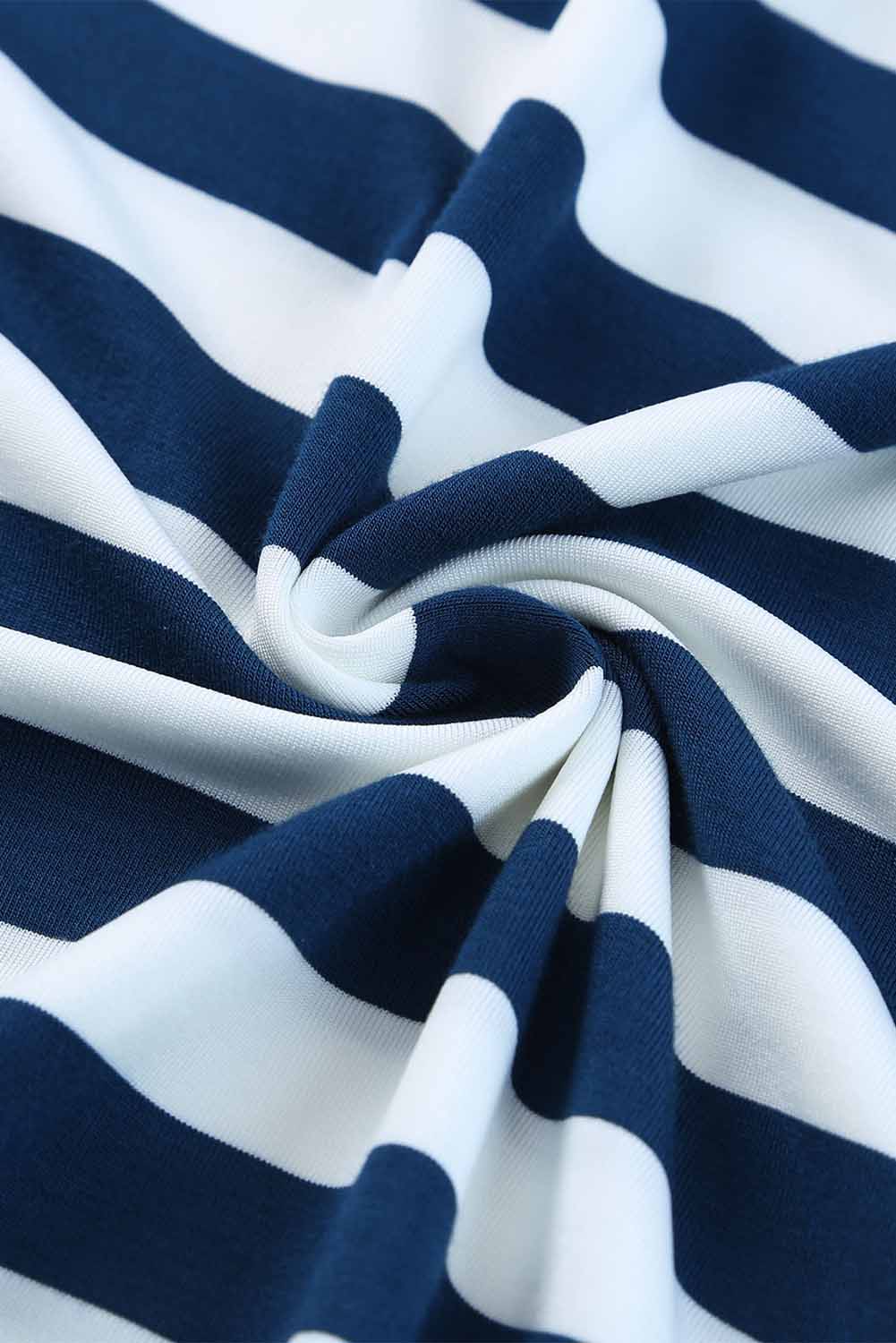 Vestido largo con cuello en V y estampado de rayas con aberturas laterales 