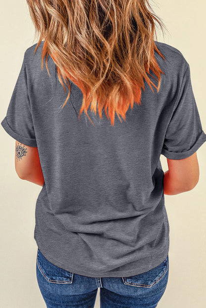 Gray Spooky Season Playful Halloween Graphic T Shirt