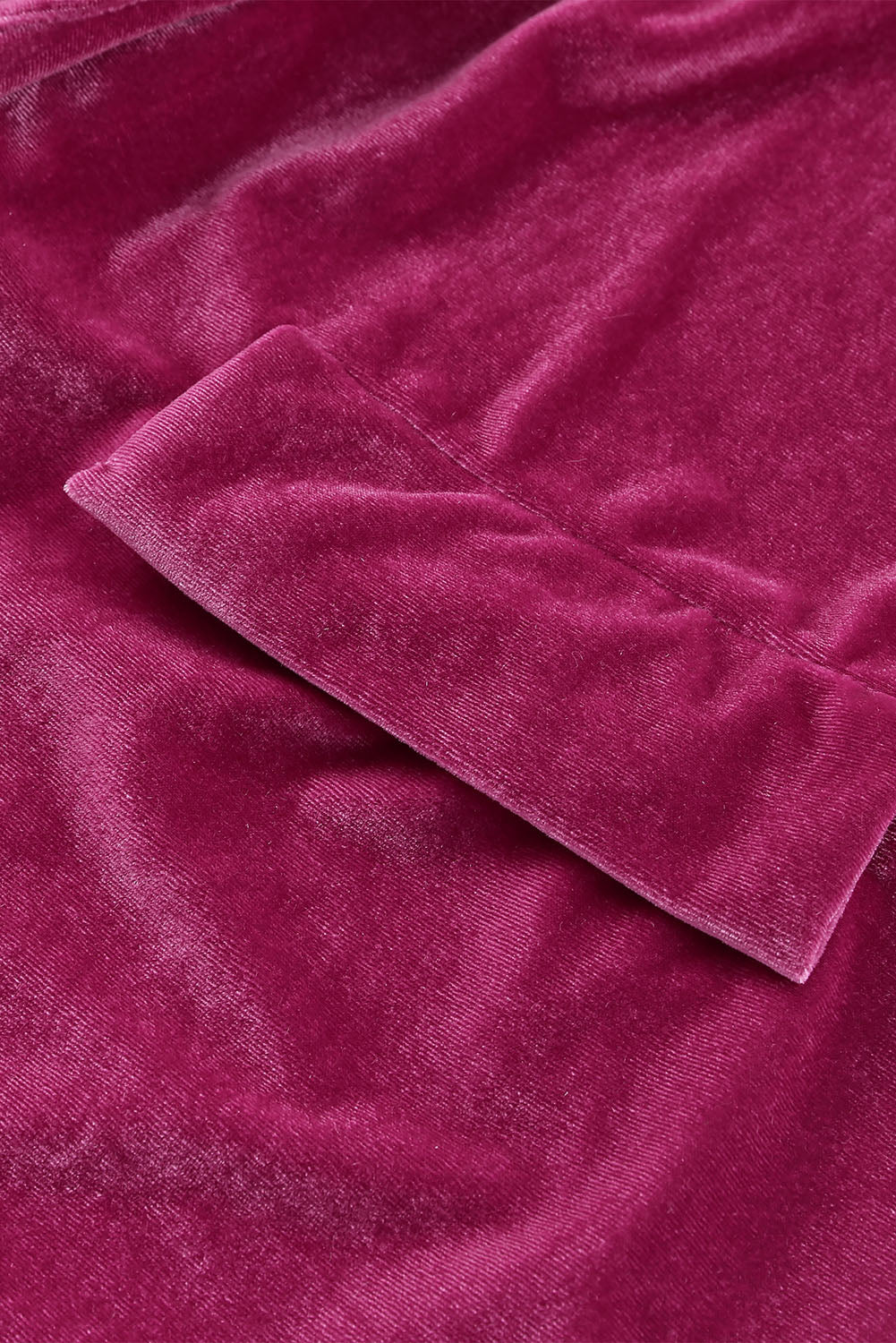 Blazer casual de terciopelo con bolsillos 