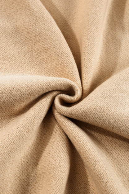 Sweat à capuche ample doublé en polaire parchemin avec poches kangourou à demi-fermeture éclair