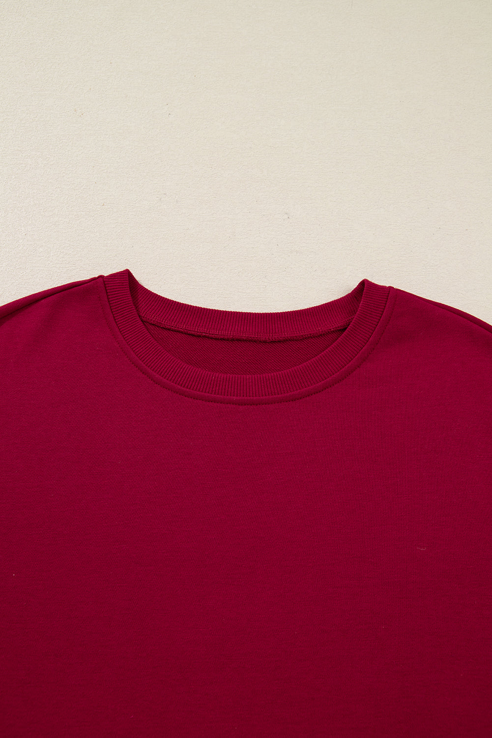 Racing Red Contrast Striped Bow Detail Drop Shoulder Sweatshirt Dress with Pockets