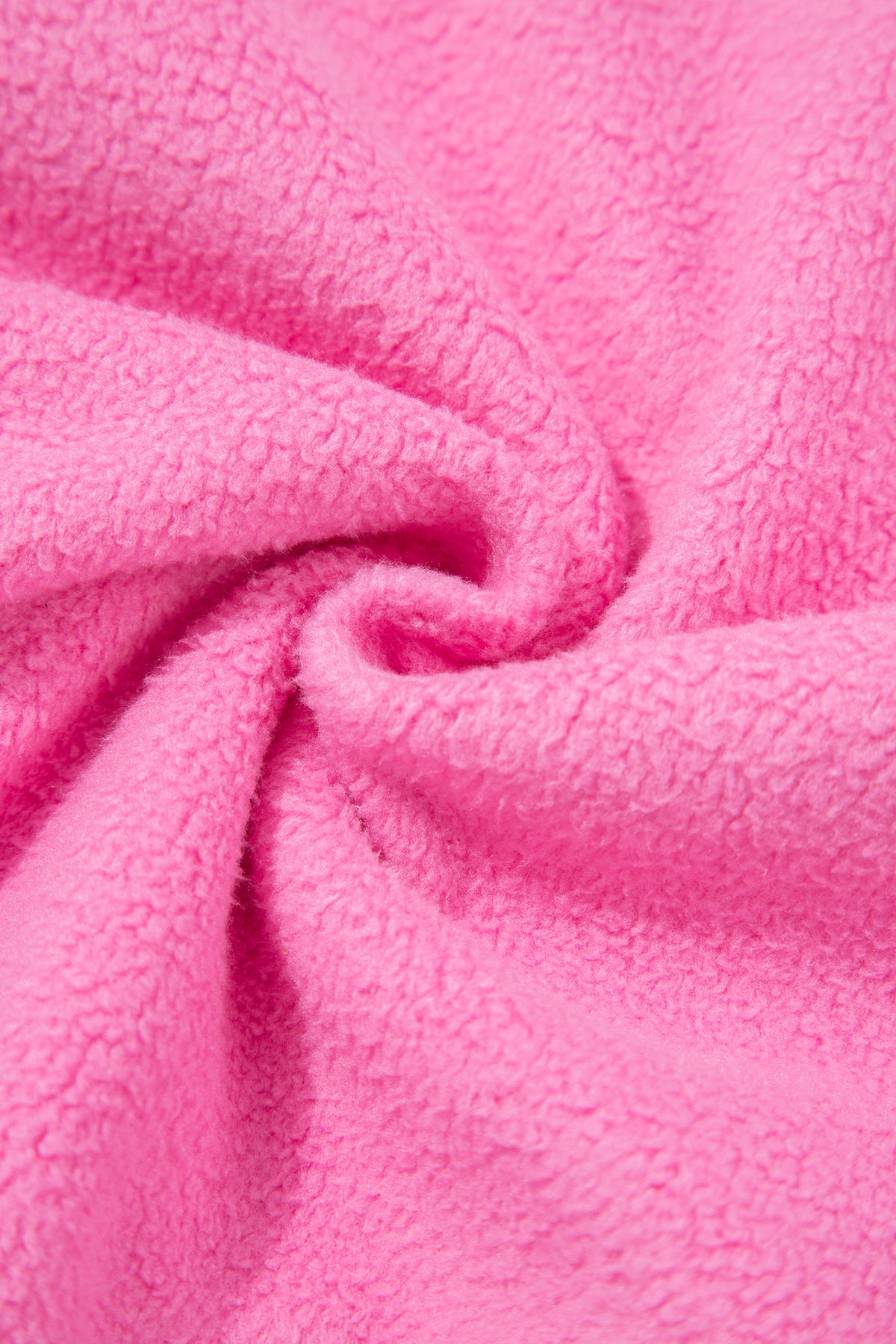 Bright Pink Exposed Seam Detail Reversible Double Wear Plus Size Sweatshirt