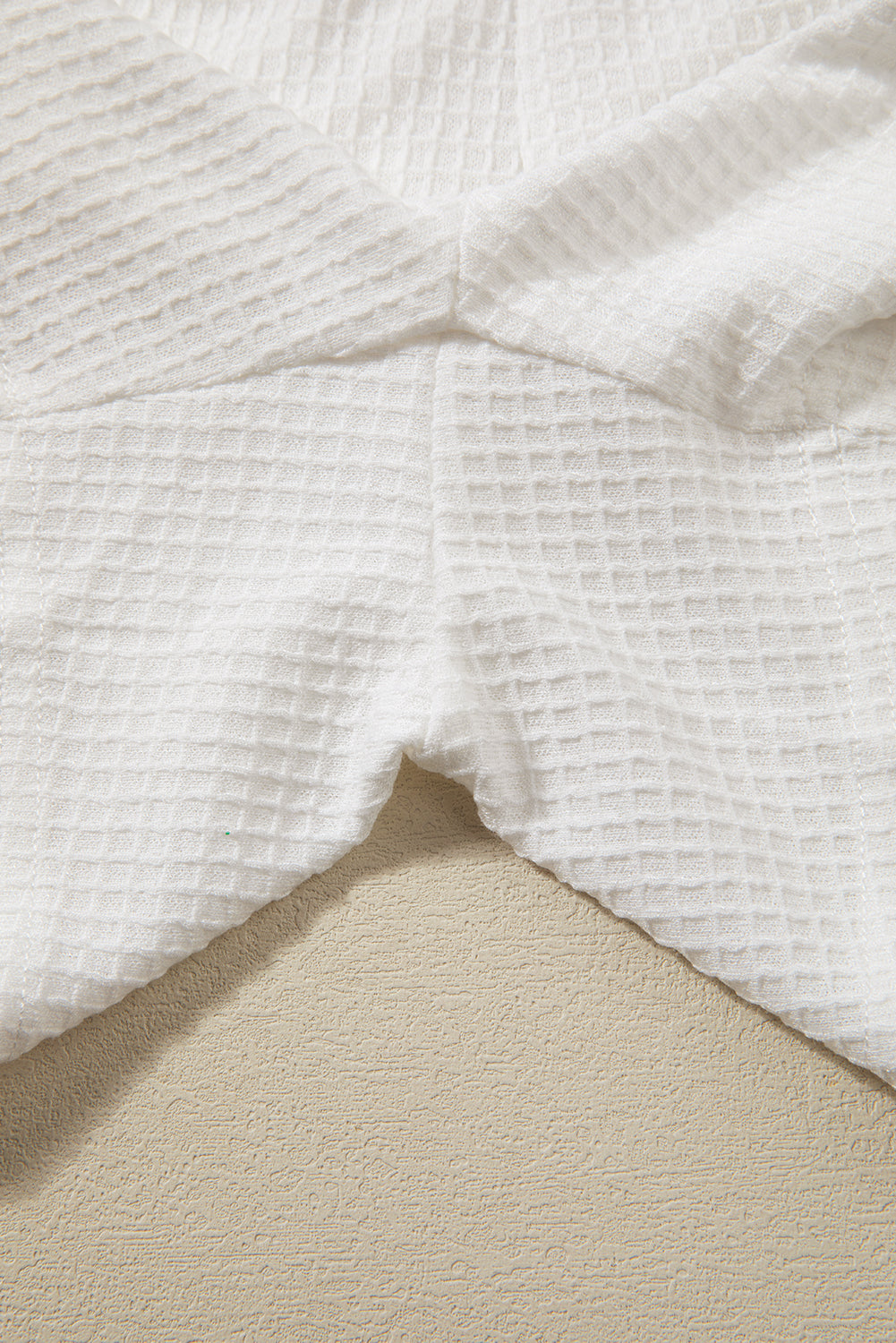 Ensemble t-shirt texturé décontracté blanc et short à cordon