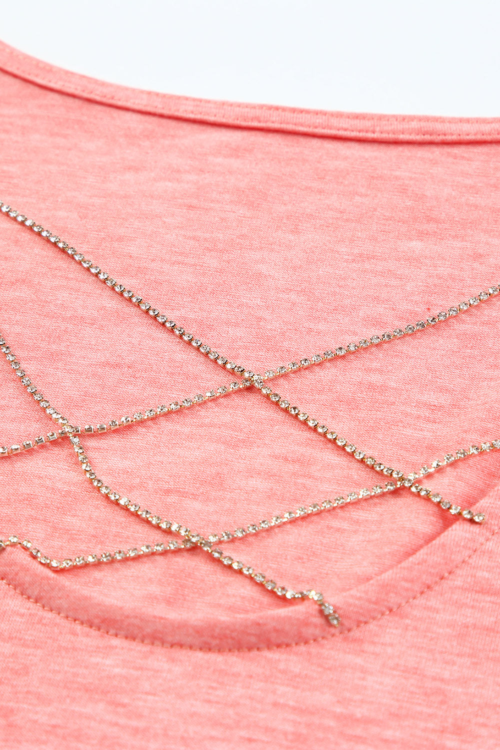 Débardeur ample à bretelles et strass