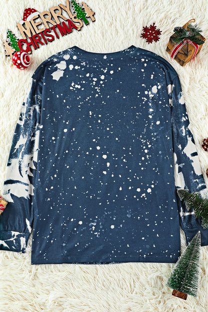 Multicolor Vintage Bleached Burning Vibe Pullover