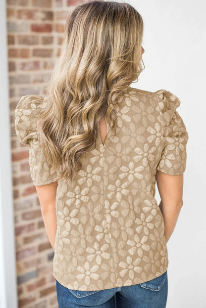 Floral Jacquard Sleeveless Mini Dress with Waist Tie