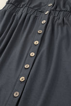 Vestido de manga larga con botones y cintura alta 