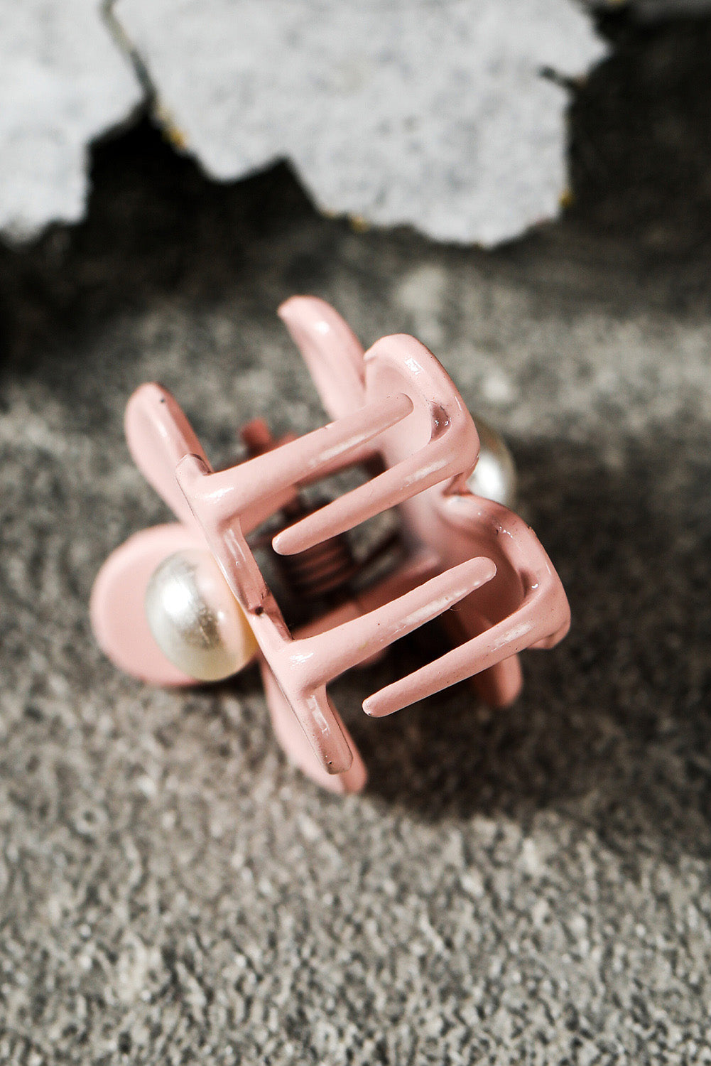 Pasador de pelo de flor de perla verde claro 