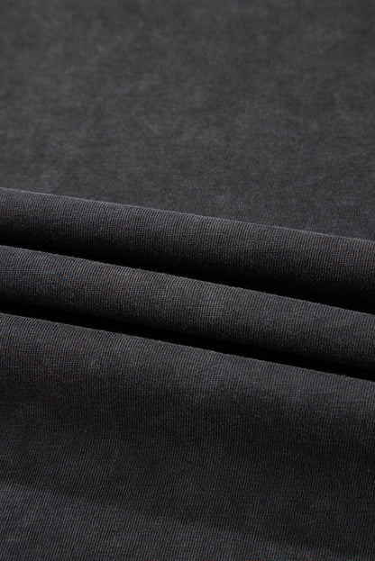 T-shirt graphique gris moyen à imprimé guépard vintage délavé minéral