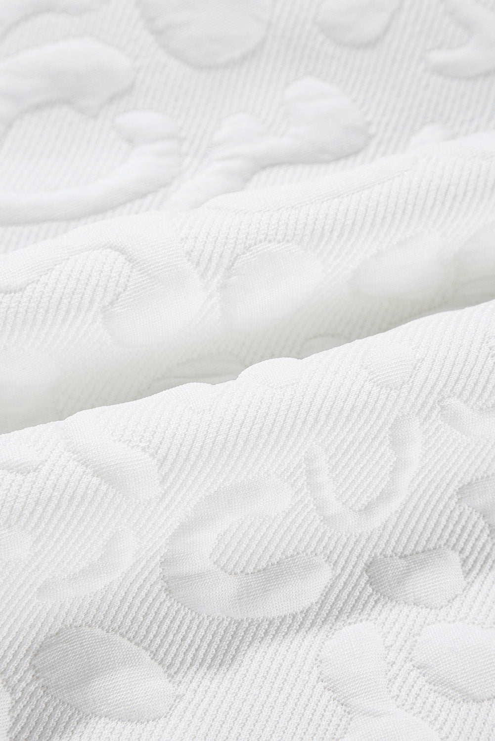 Ensemble t-shirt et short zippés en jacquard léopard blanc