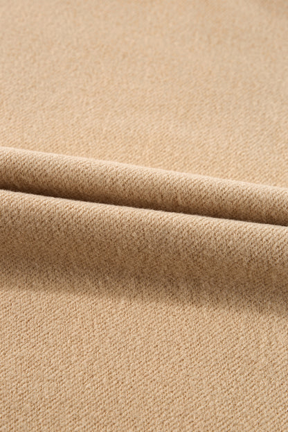 Sweat à capuche ample doublé en polaire parchemin avec poches kangourou à demi-fermeture éclair